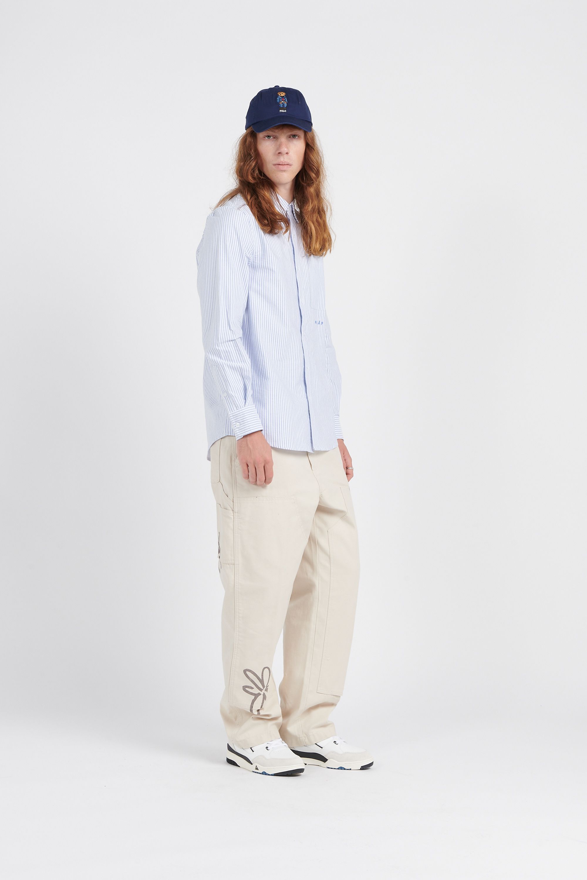 OLAF Chemise OLAF OXFORD STRIPE SHIRT Bleu