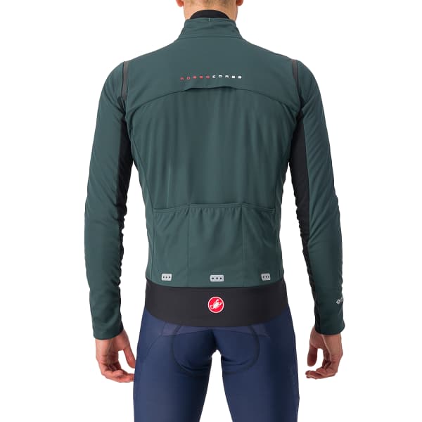 Veste vélo CASTELLI ALPHA DOPPIO ROS JACKET ROVER GREEN/BLACK REFLEX-SILVER GRAY