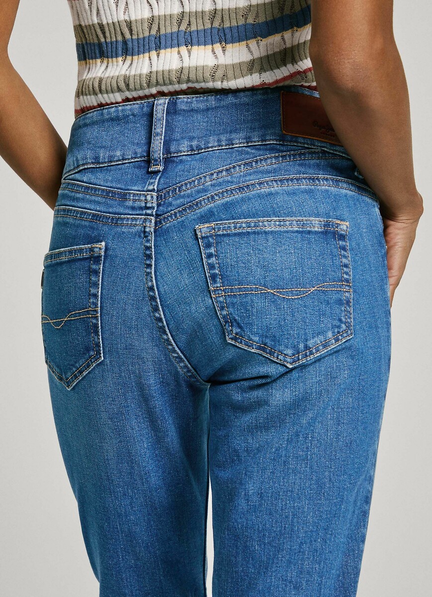 PEPE JEANS<br>Calça jeans slim, cintura padrão