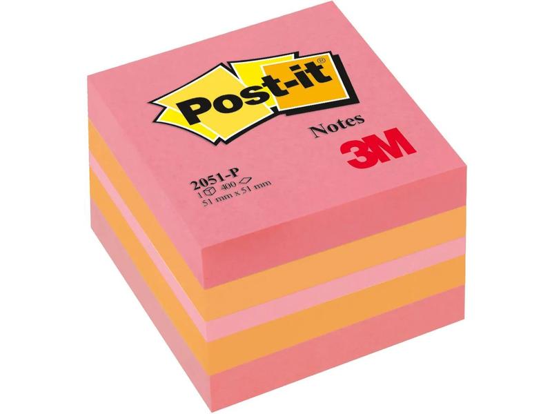 Post-it Notizzettel Mini Cubes 5.1 x 5.1 cm, Pink Haftnotizen