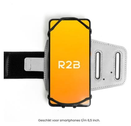 Brassard Téléphone R2B de course avec rotation à 360 degrés - jusqu'à 6 5 pouces Argent