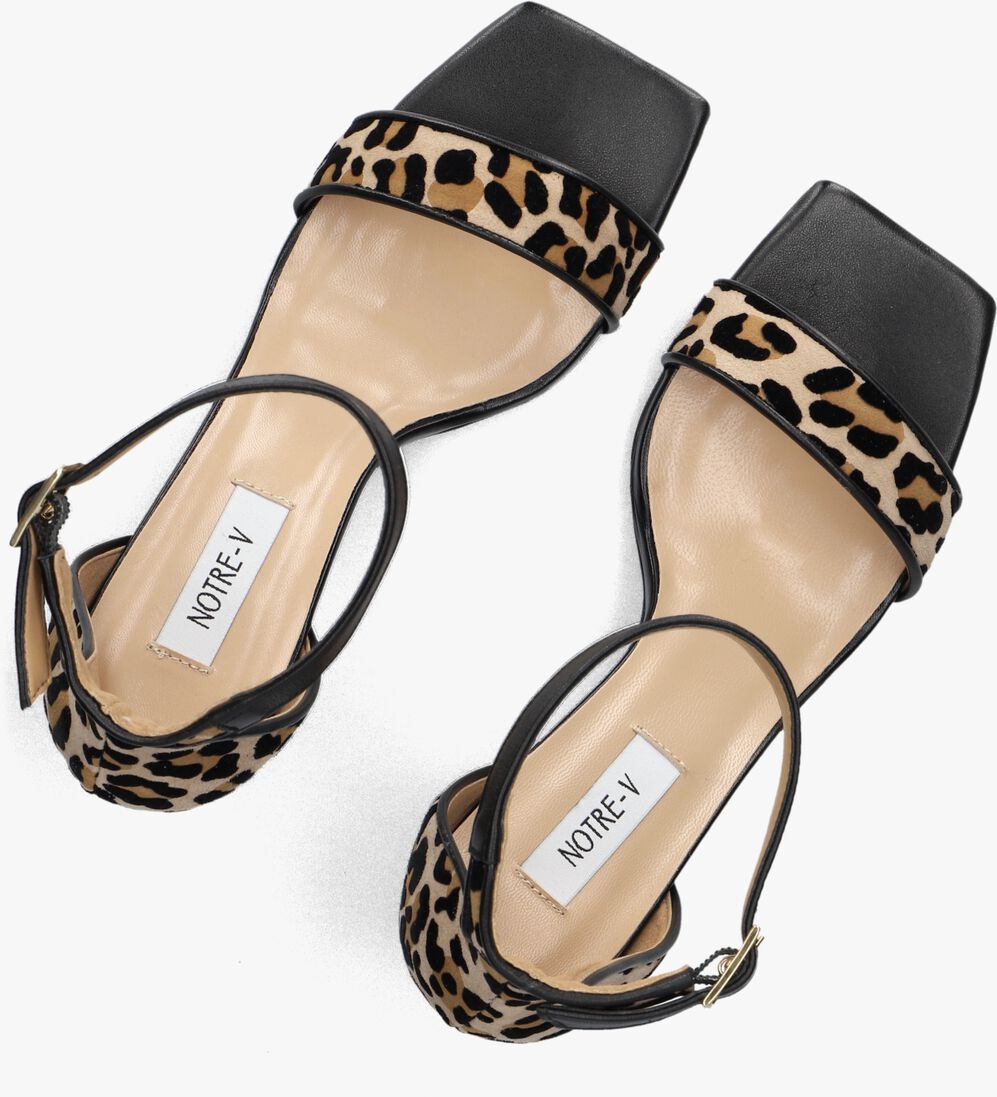 zwarte notre-v sandalen met hak 86605