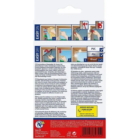 tesa Fliegengitter COMFORT für Fenster, 1,30 m x 1,50 m