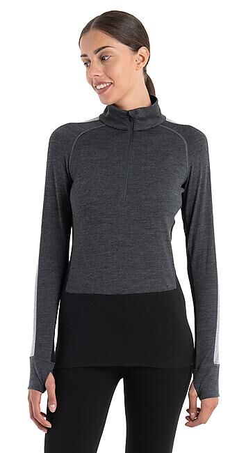 ICEBREAKER - T-SHIRT T-SHIRT ML DEMI ZIP ZONEKNIT 200 W