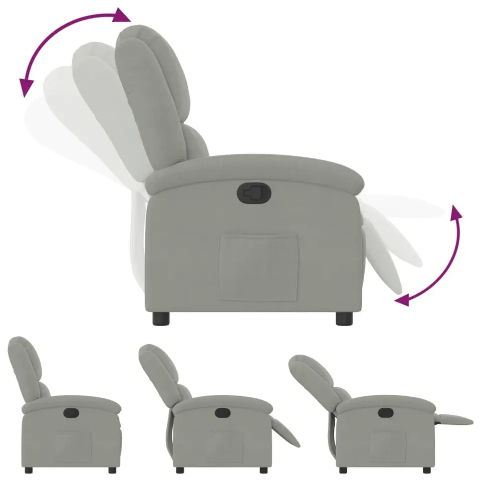 vidaXL - Fauteuil - Grijs - Fluweel