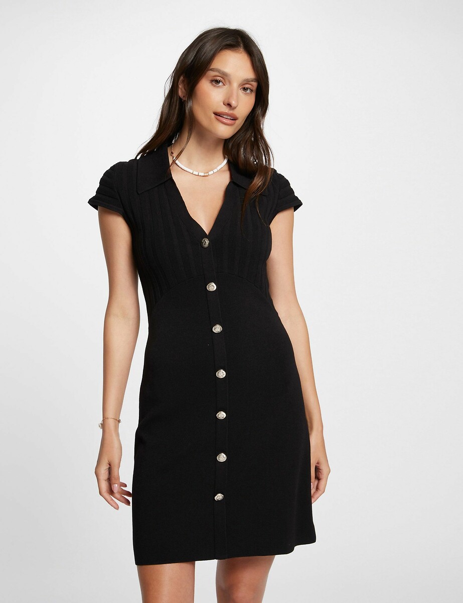 MORGAN<br>Vestido justo, curto, mangas curtas