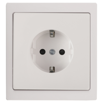 Schneider Merten D-Life Inbouw Stopcontact Enkel Geaard Wit
