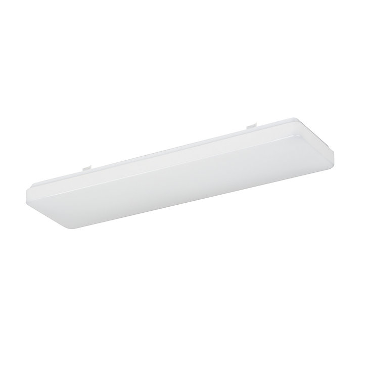 Réglette lumineuse Serrao LED intégrée blanc neutre IP44 3000lm 48W L.60xl.16xH.5cm blanc GoodHome