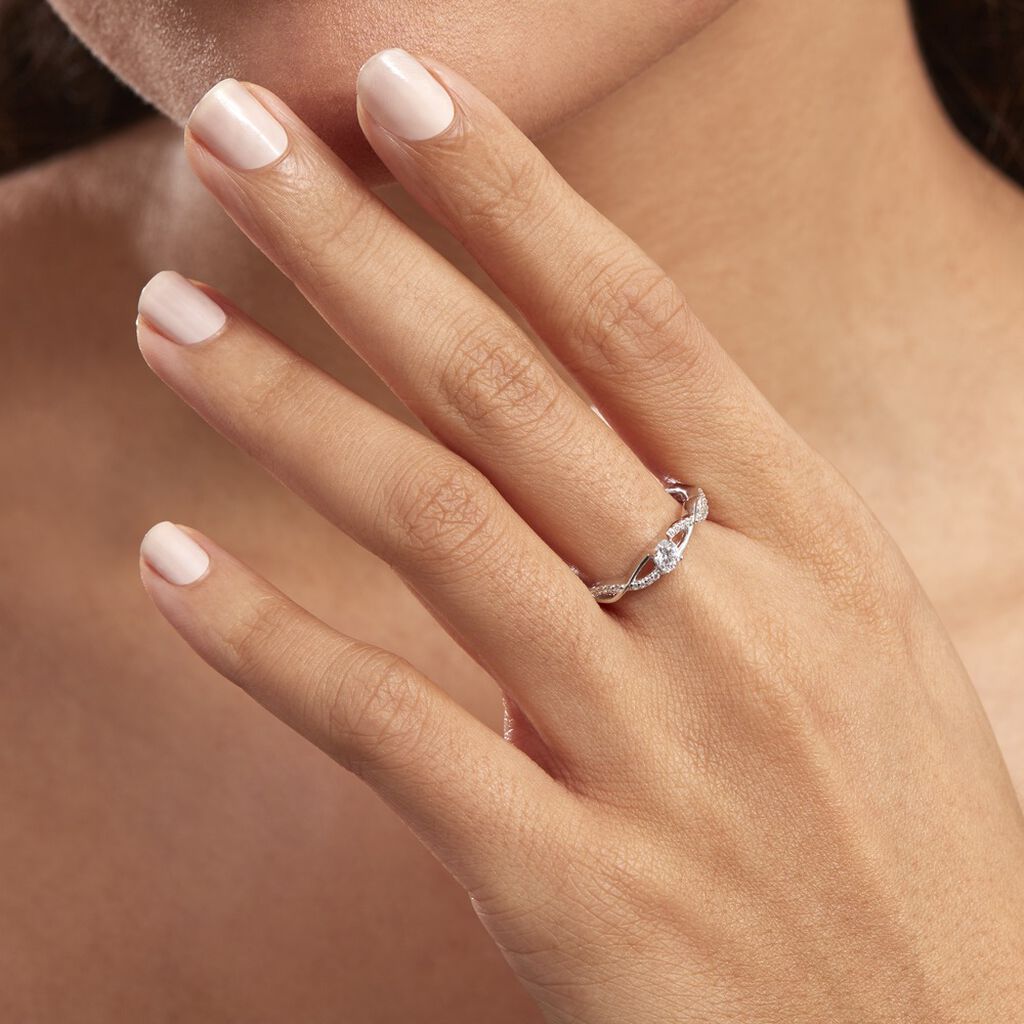 Bague Phoebus Argent Blanc Oxyde De Zirconium