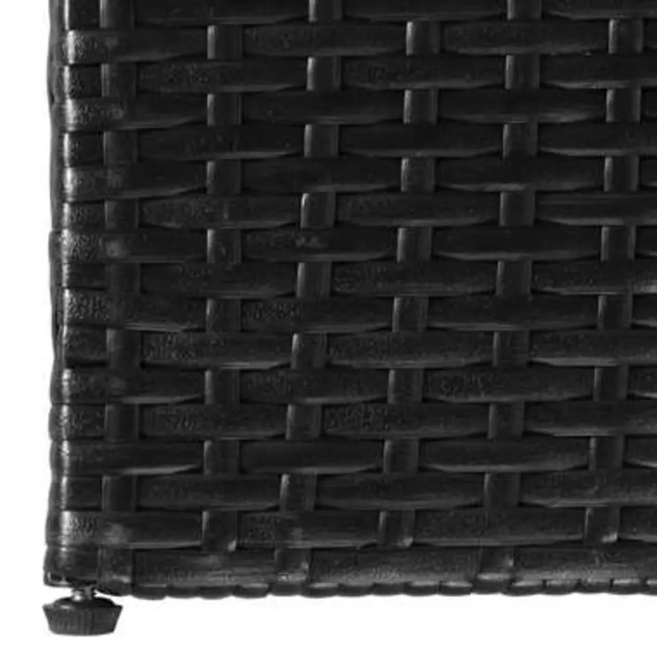 vidaXL - Opbergcontainer Voor Buiten - Zwart - Poly rattan