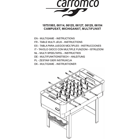 Carromco Multibord Multifun-xt 15 in 1