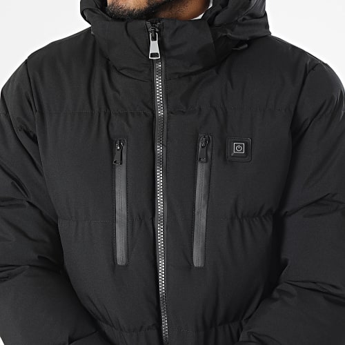 Doudoune Capuche Longue Chauffante Noir