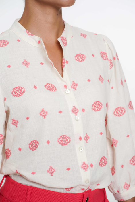 Geisha ecru dames blouse