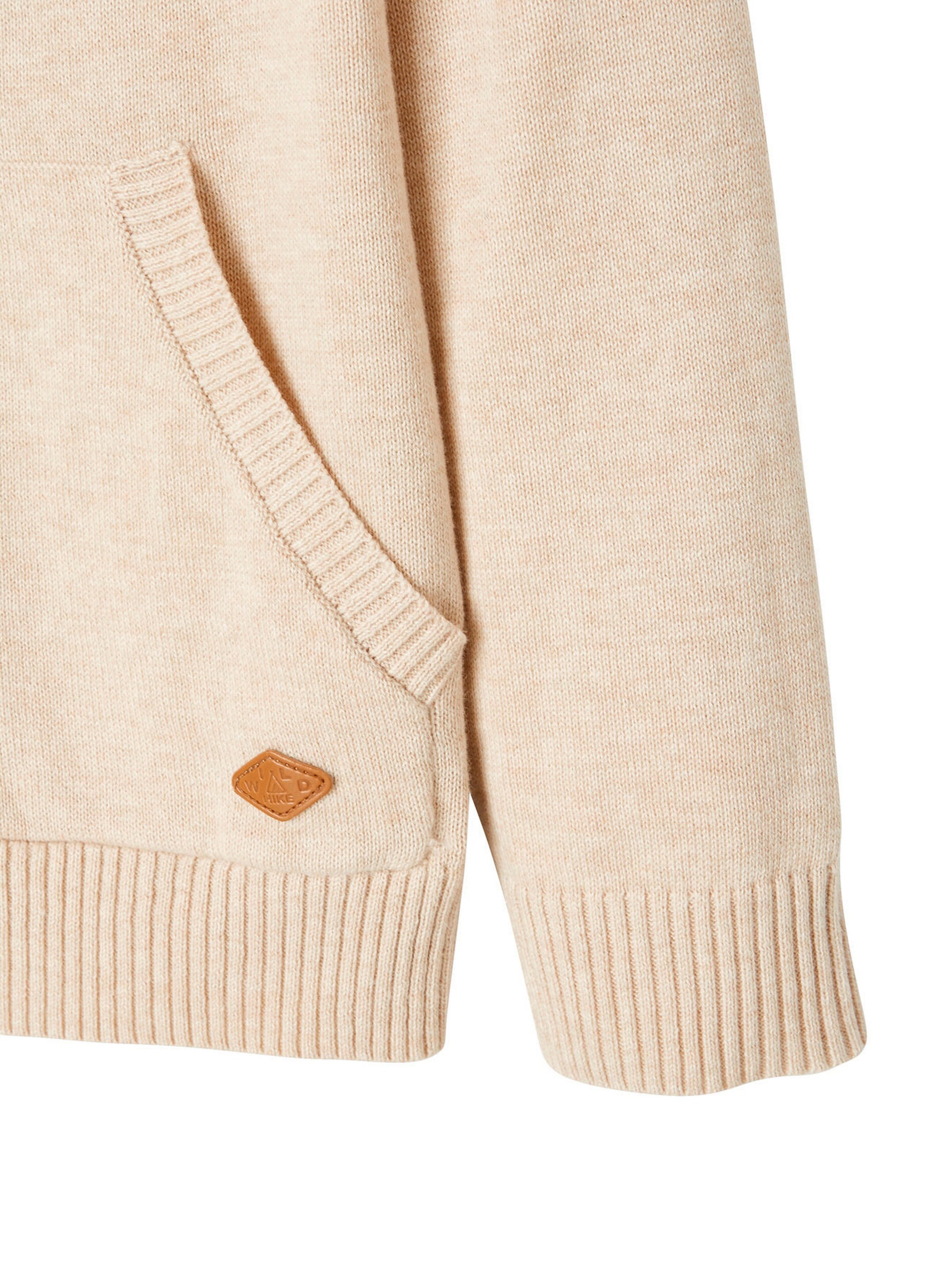 Vertbaudet Jungen Cardigan, Stehkragen wollweiß meliert