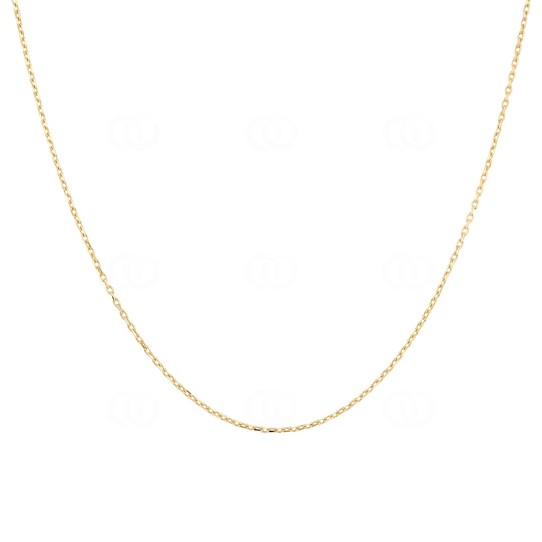 1.0mm Ankerkette 750/18 K Gelbgold