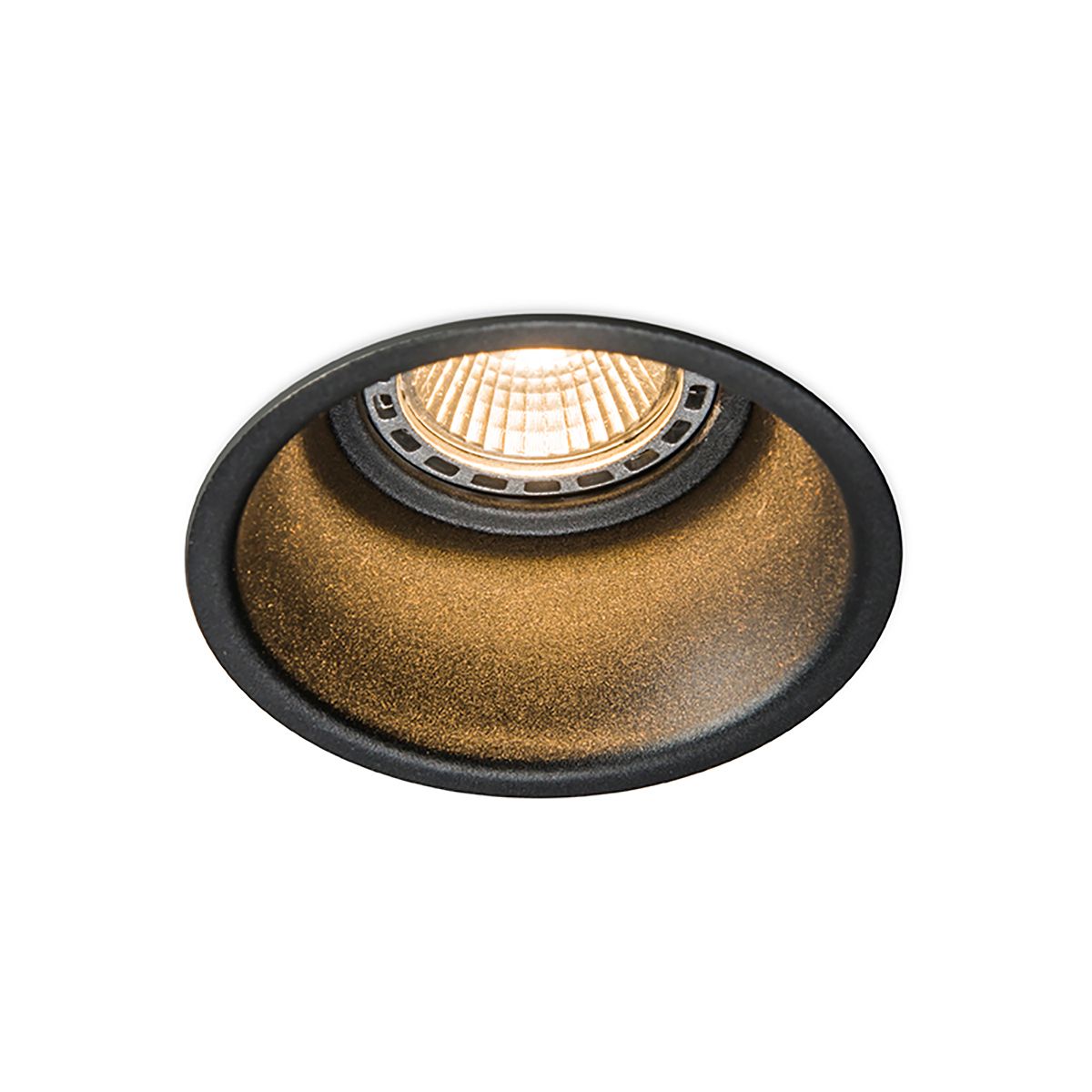 Set van 6 moderne inbouwspots zwart - Dept