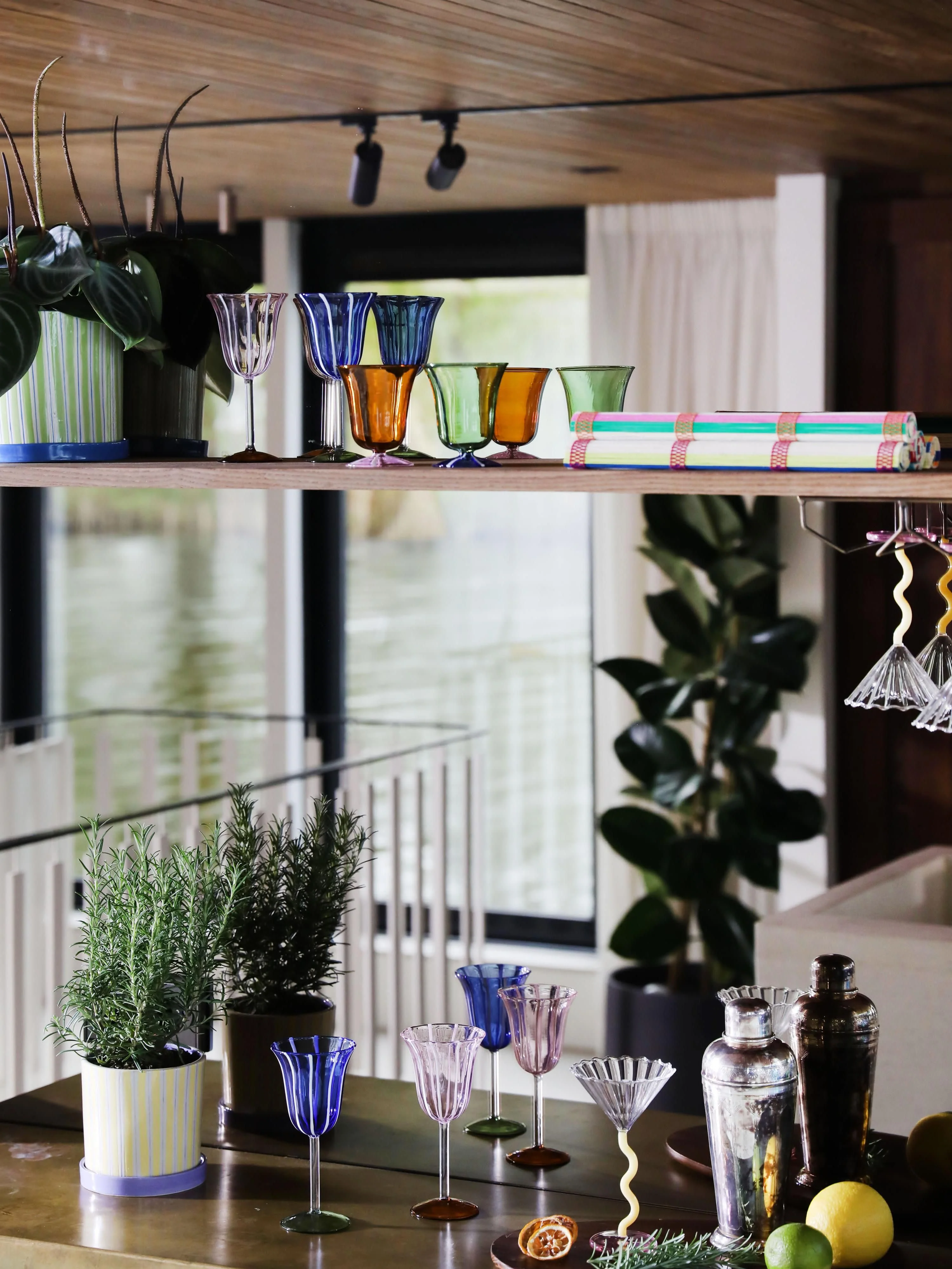 Handgemaakte wijnglazen Eve van borosilicaatglas, 2-delig