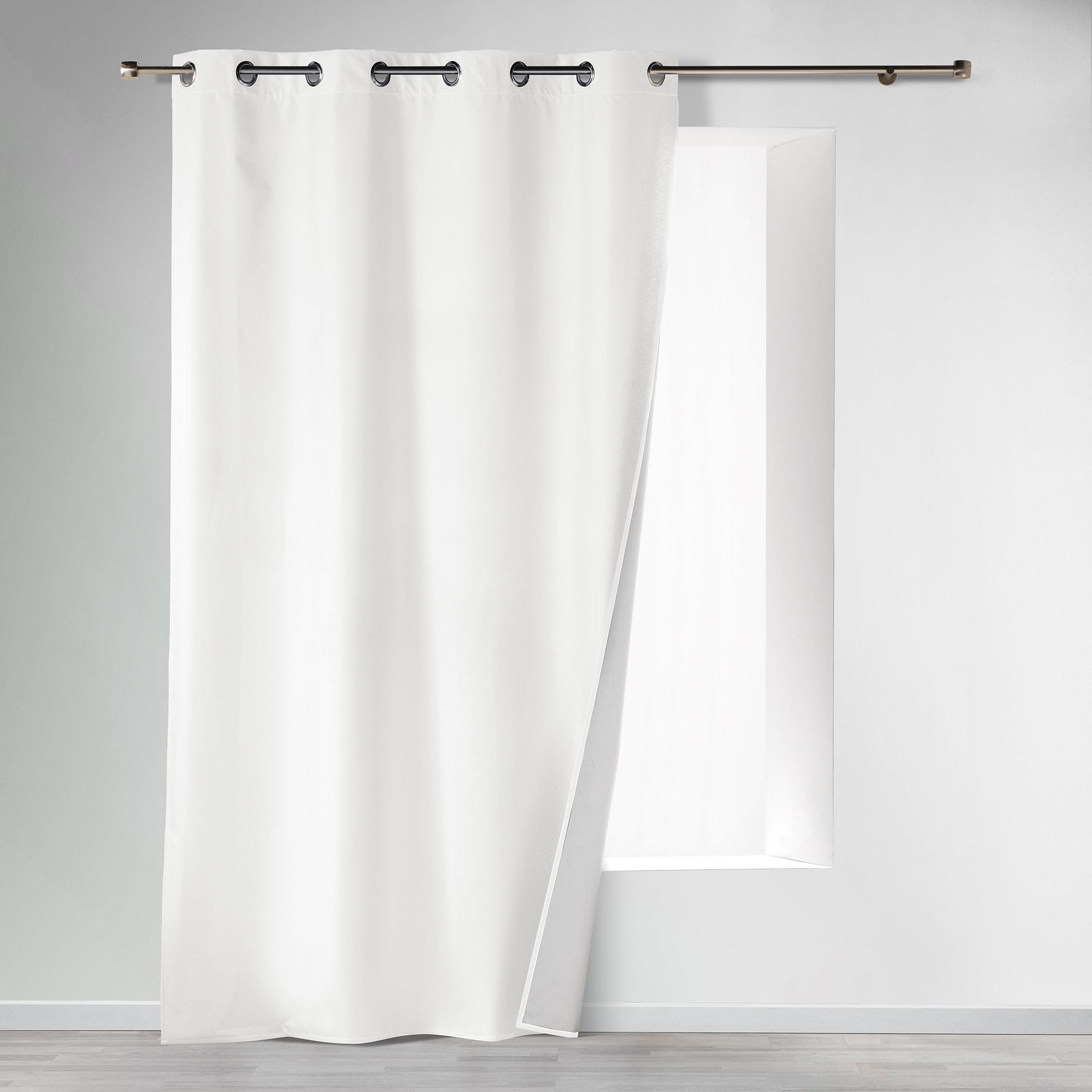 RIDEAU OEILLETS 140X260CM THERMIQUE ICEMOUNT BLANC