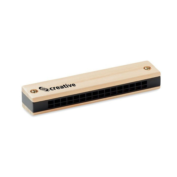 GiftRetail MO6628 - HARMA Harmonica Classique en Bois et ABS