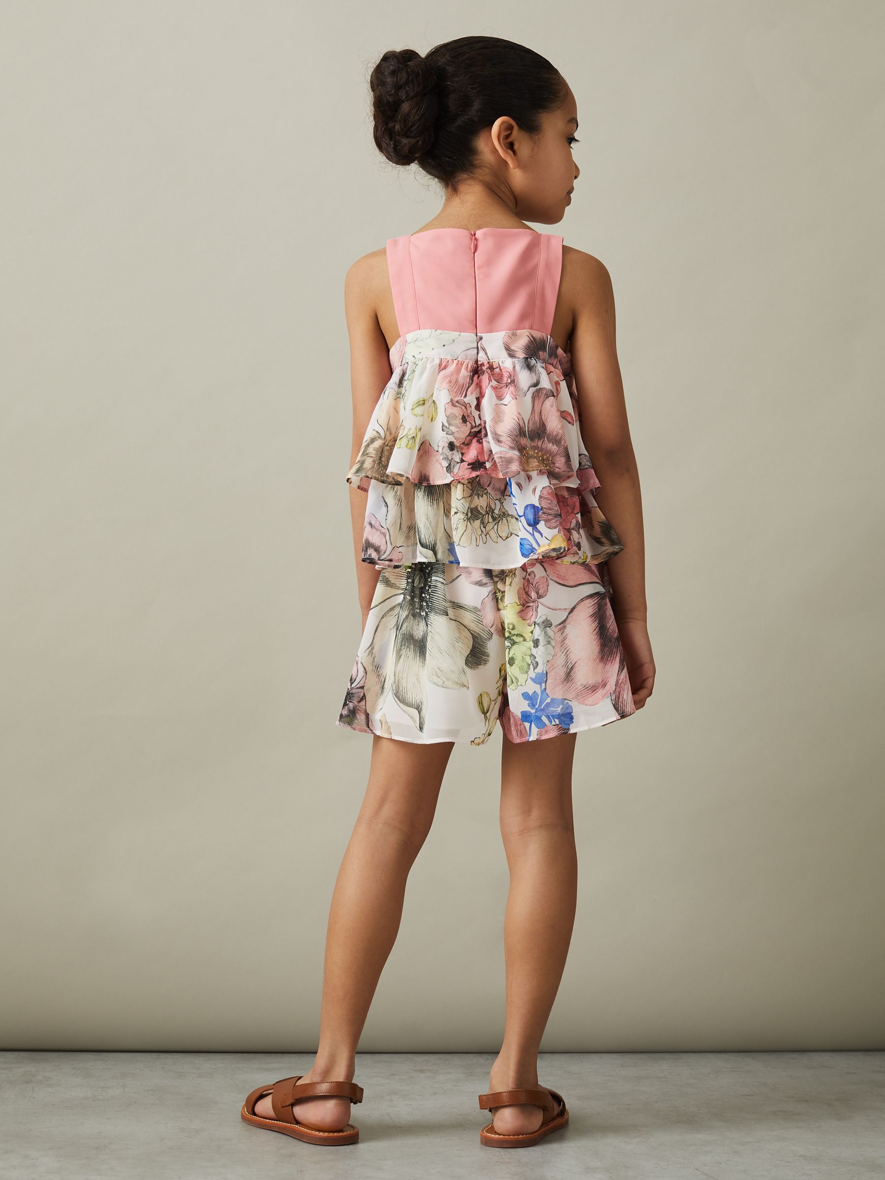 Reiss Arina gelaagde top met bloemenprint van set