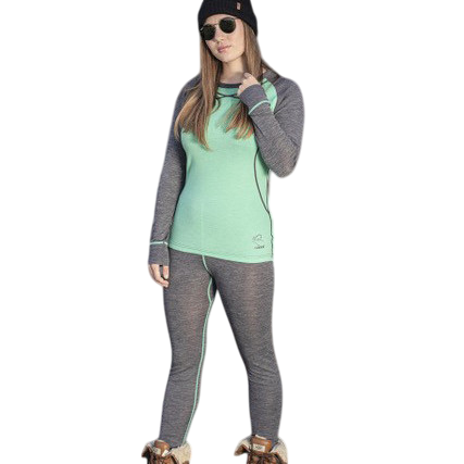 Frauen Merino Langarmshirt Meralda biscay green