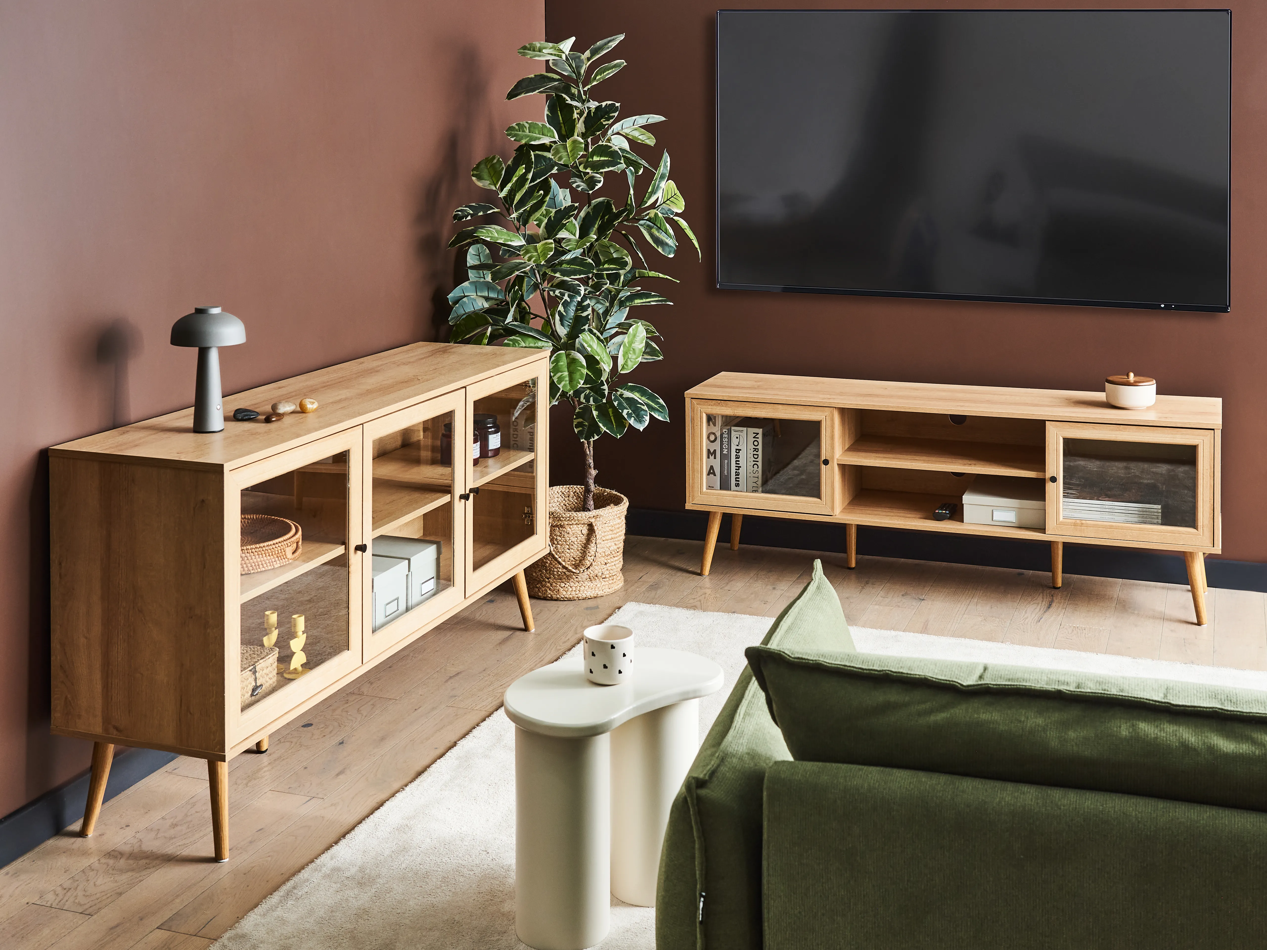 TV-meubel ALBANY Lichtbruin