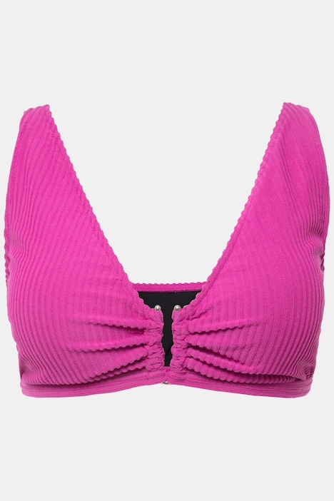 Bikini-Top, Softcups, Frottee-Streifen, Zierspange