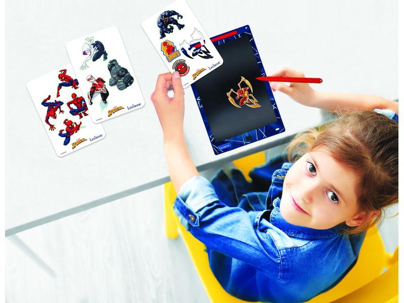 Lexibook Maltafel mit Spider-Man-Schablonen 28 cm Mehrfarbiges E-Ink-Zeichentablett