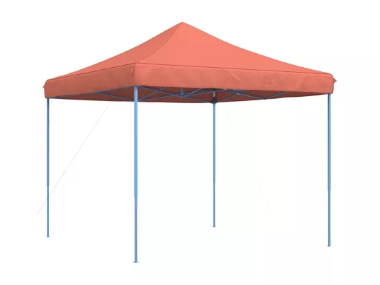 Tente réception pliable escamotable terre cuite 292x292x315 cm