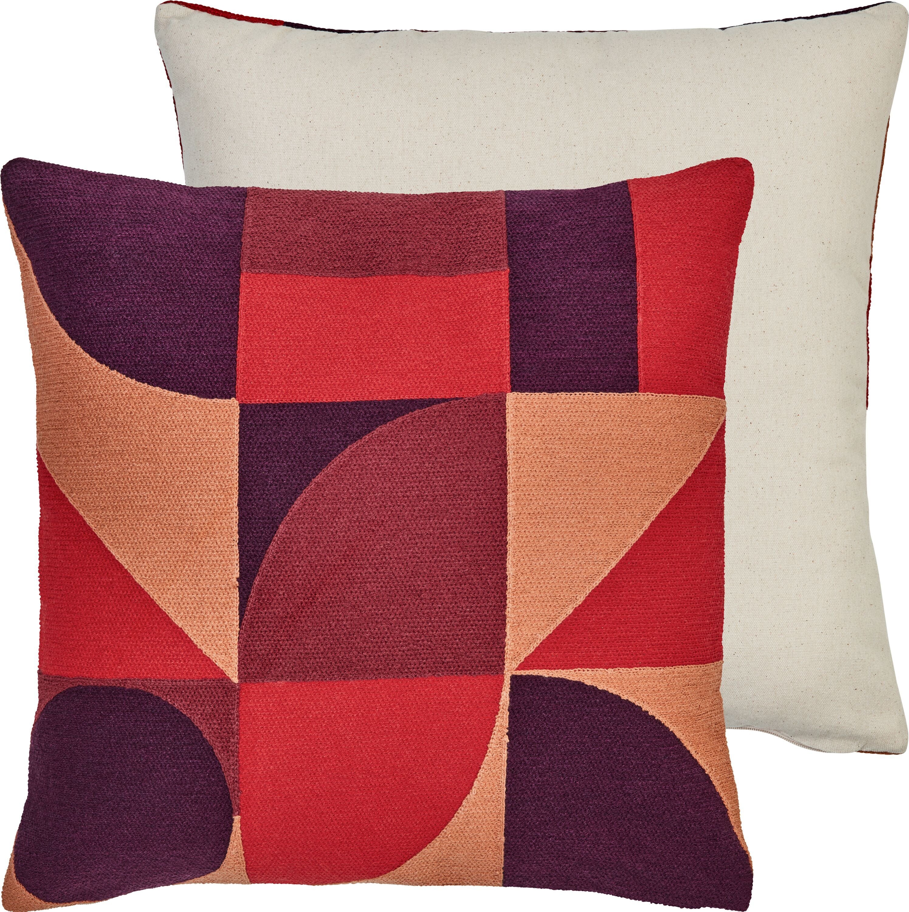 RYAN Zierkissen - Rot / B: 45.0 cm x H: 45.0 cm