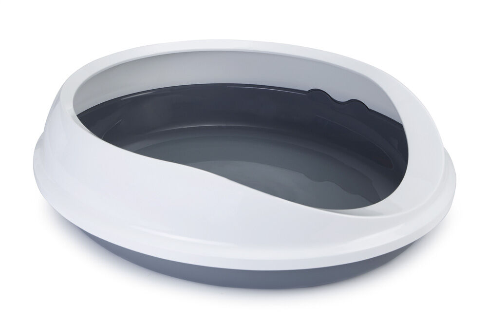 SAVIC Figaro Ovaal - Kattenbak - Grijs Wit - 40x55x46 cm