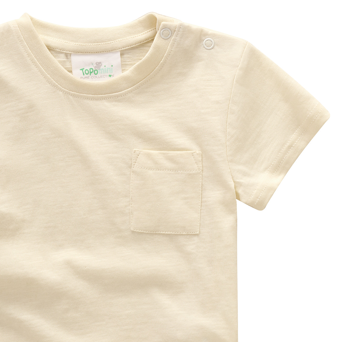 Topomini Pure Collection Baby T-Shirt im Basic-Look creme