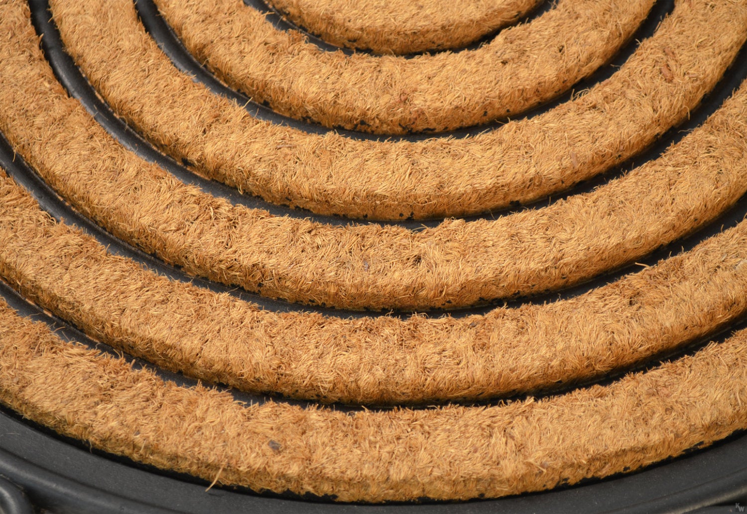 Premium halfronde deurmat van rubber en kokos, set van 2, 76 x 46 cm