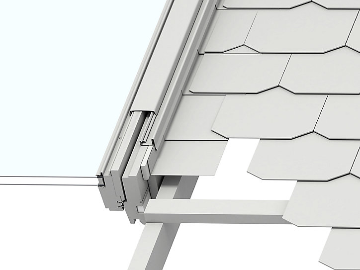 Raccord fenêtre de toit simple sur ardoises Velux EDN MK06 gris