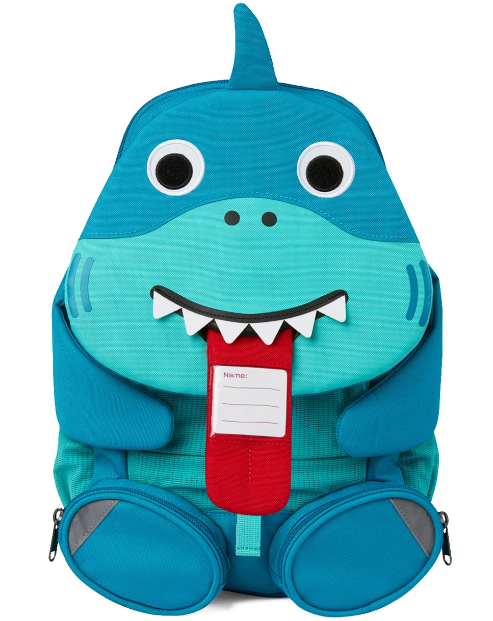 Kinderrucksack GROßER FREUND  HAI (20x31x12) in grün/blau