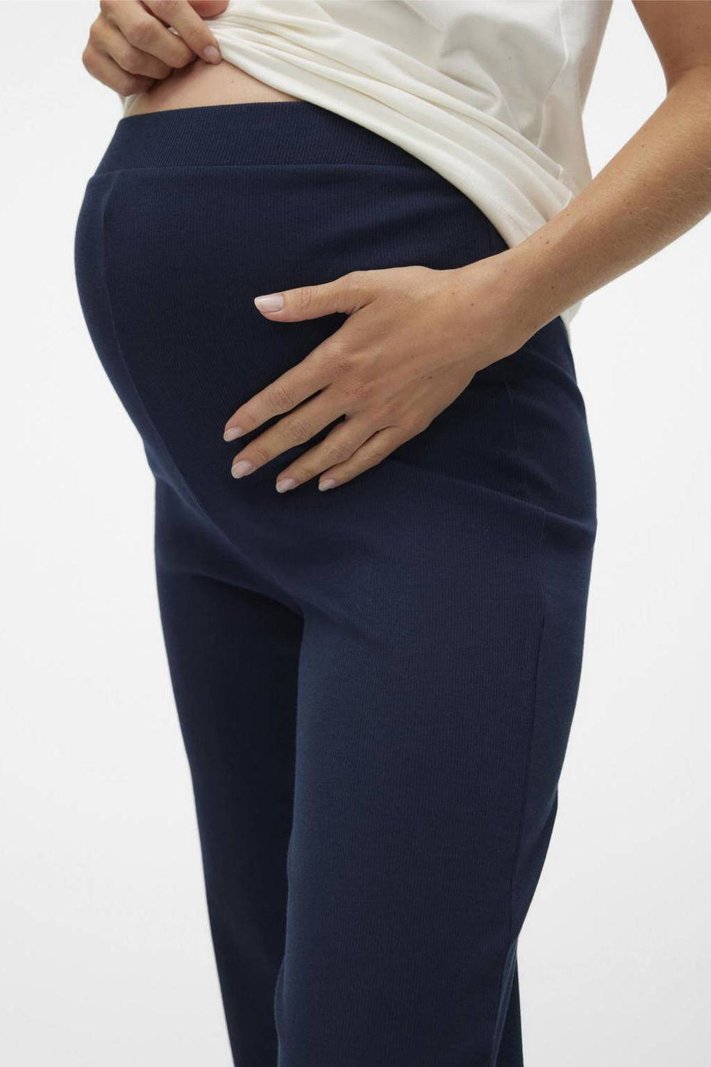 MAMALICIOUS relaxed zwangerschapsbroek MLEMILY donkerblauw