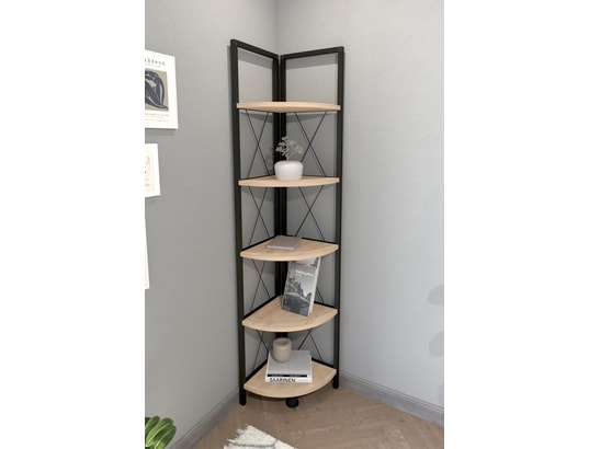 PEGANE - Etagère, bibliothèque d'angle avec 5 étagères