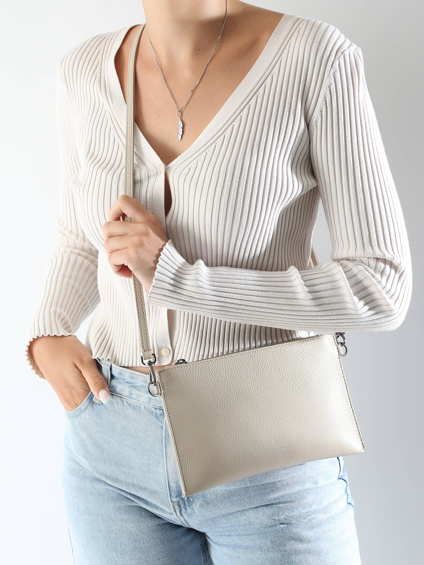 Sac bandoulire Caviar cuir MILANO