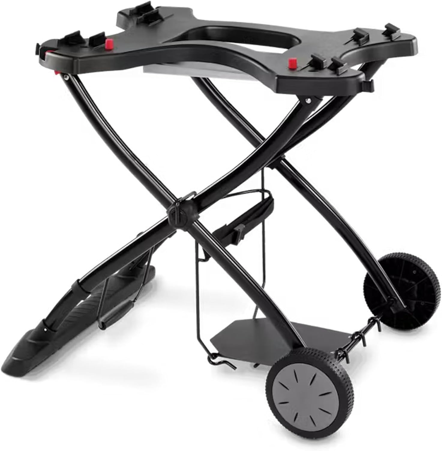 Weber Rollwagen/Für Gasgrills der Q-Serie, Klappbares Design mit Rädern, Integrierter Tragegriff, 16,5 x 75,5 x 71,5 cm (eingeklappt), 63,5 x 53,5 x 71,5 cm (ausgeklappt)