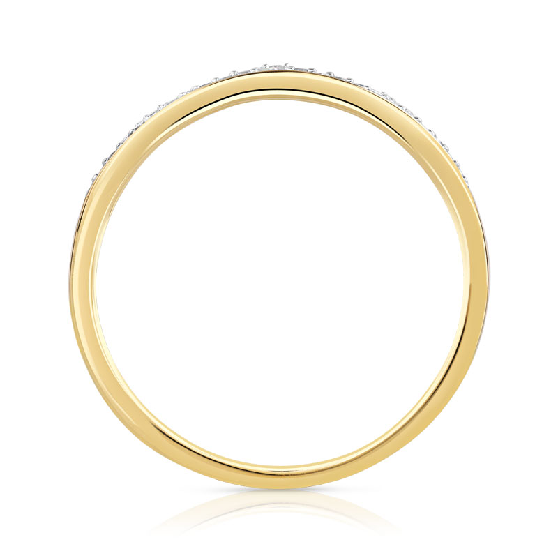 Bague or 375 2 tons diamants