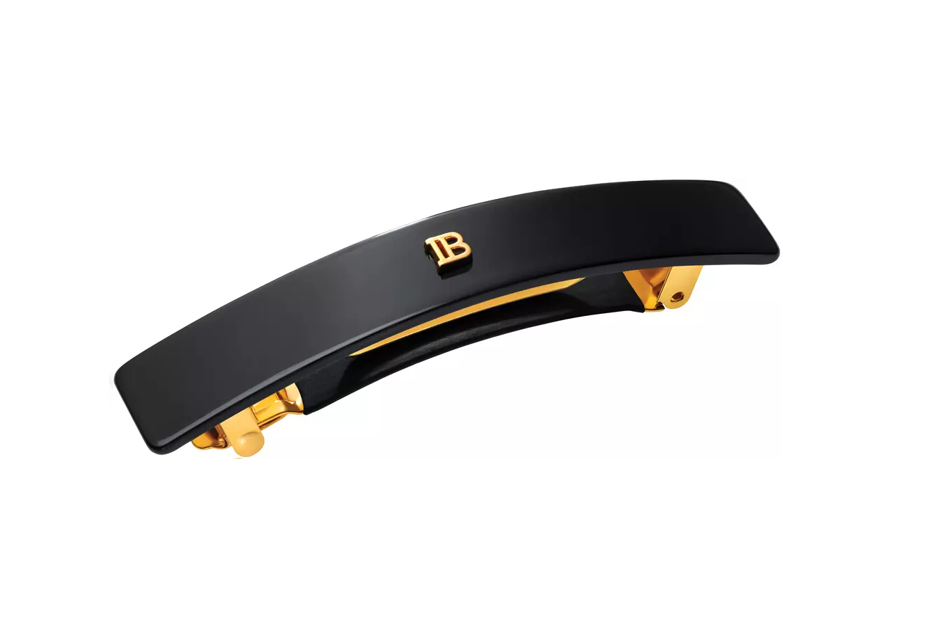 Balmain Paris - Cellulose Acetate Barrette pour Cheveux Medium Black - Hårspænde
