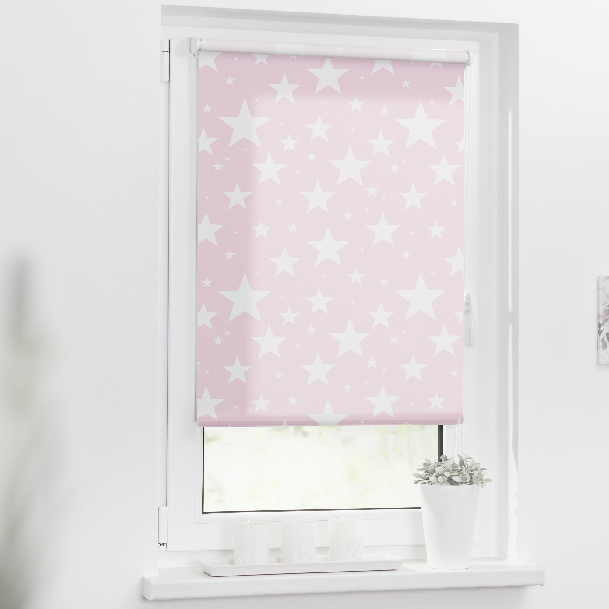 Lichtblick Rollo Klemmfix, ohne Bohren, blickdicht, Sterne