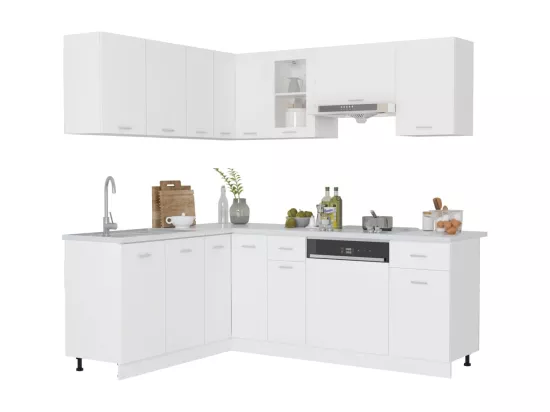 Ensemble de meubles de cuisine 11 pcs Blanc Aggloméré