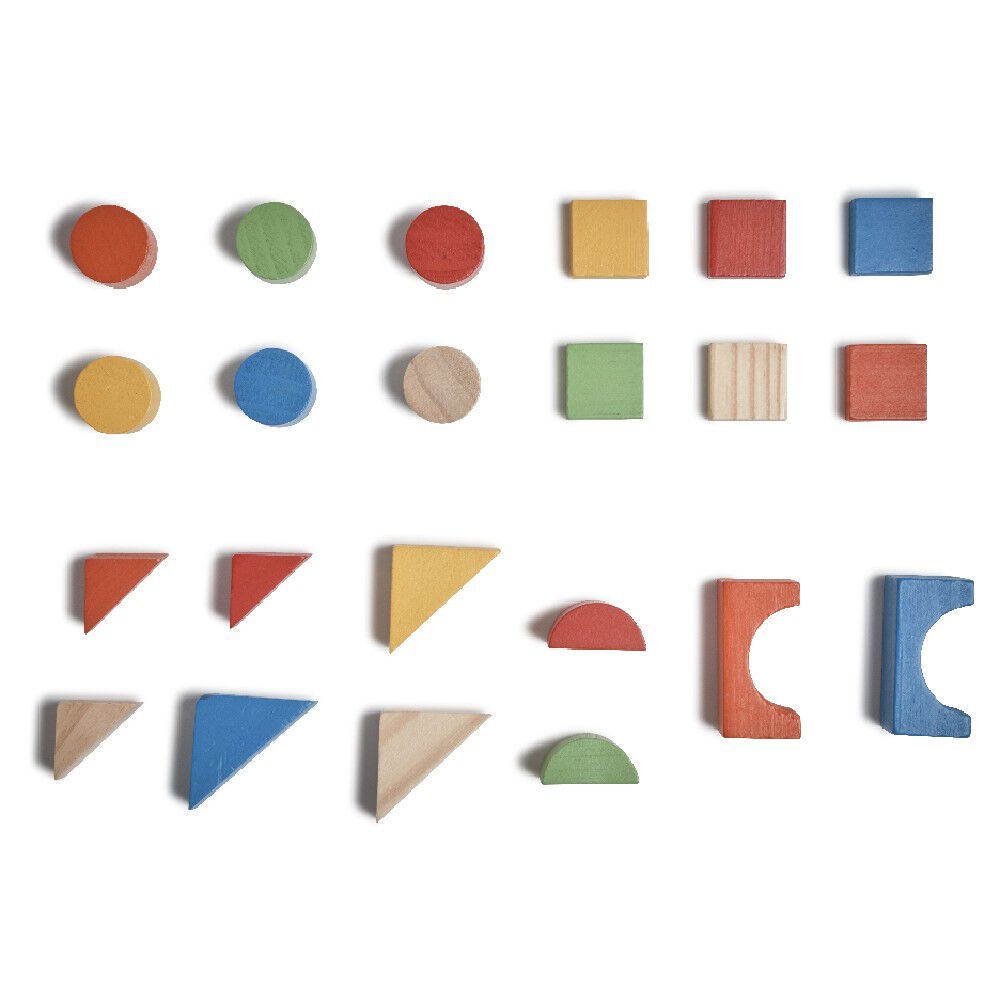 Jeu de contruction 60 formes en bois multicolore