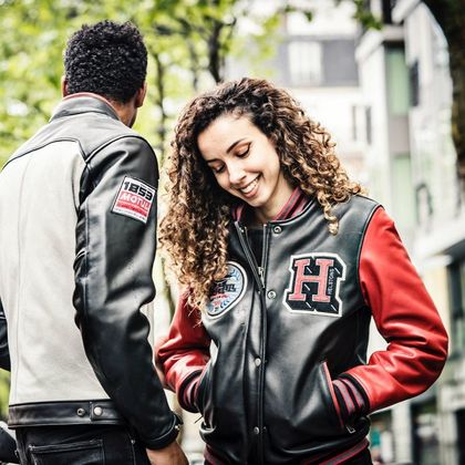 Blouson Helstons STUDENT MOTUL - Noir / Rouge