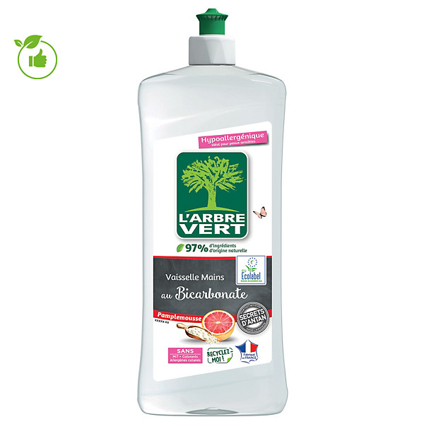 Liquide vaisselle 2 en 1 L'Arbre Vert pamplemousse 750 ml