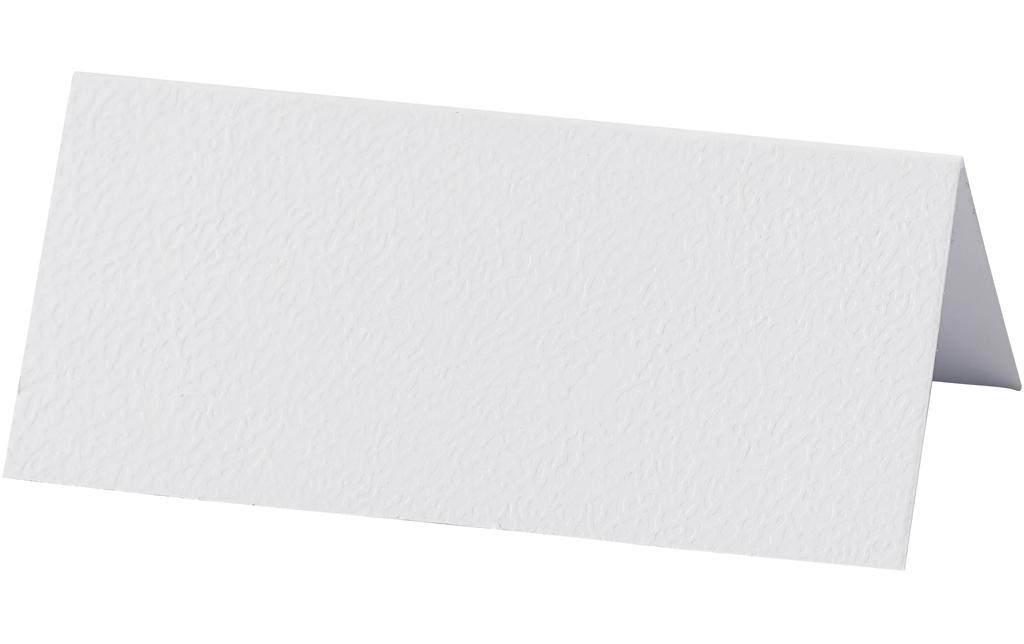 Tischkarte 9 x 4 cm, 20 Stück, WeissPlatzkarten