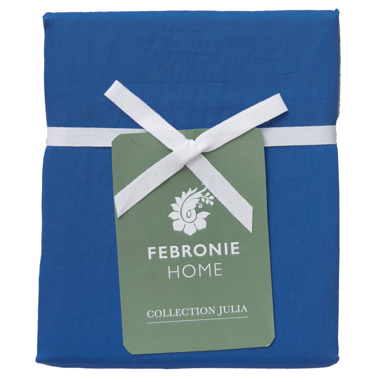 Febronie Home Taie d'oreiller 100% Satin de Coton Julia indigo