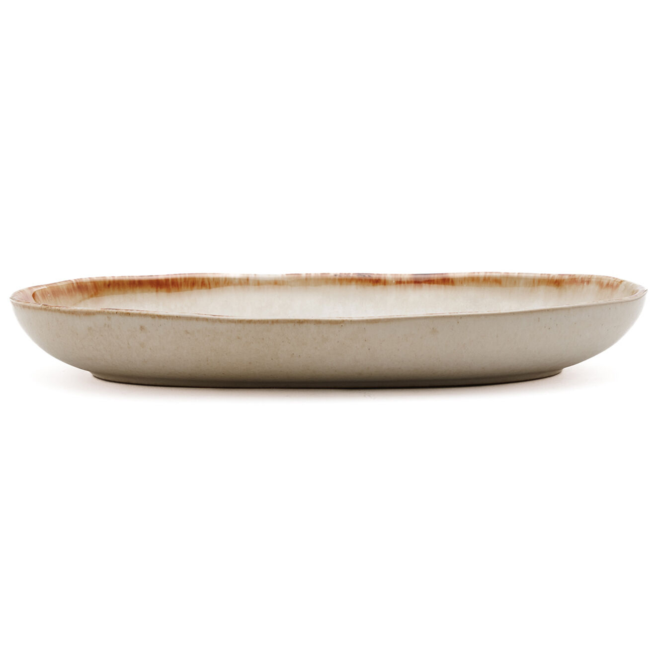 Bazar Bizar 6 Assiettes ovales Cascais blanches - 24x13 cm