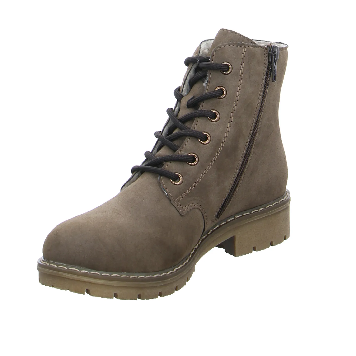 RIEKER Boot Mittelbraun Lederimitat  mit Tex-Membrane